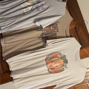 Kids Graphic T-Shirts - Beige and Tan